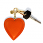 Preview: Trixi Gronau leather key fob Coeur orange front
